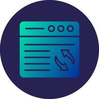 Syn Glyph Gradient Circle Icon Design vector