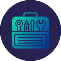 Tool Box Glyph Gradient Circle Icon Design vector