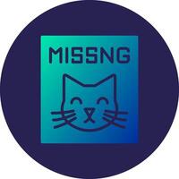 Missing Glyph Gradient Circle Icon Design vector