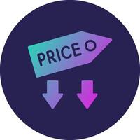 Low Price Glyph Gradient Circle Icon Design vector