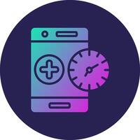 Time Glyph Gradient Circle Icon Design vector