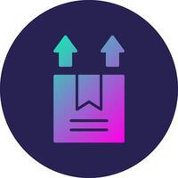 Unpack Glyph Gradient Circle Icon Design vector