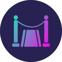 Red Carpet Glyph Gradient Circle Icon Design vector
