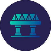 Bridge Glyph Gradient Circle Icon Design vector