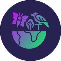 Biodiversity Glyph Gradient Circle Icon Design vector