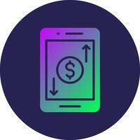 Svg Glyph Gradient Circle Icon Design vector