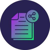 Share Glyph Gradient Circle Icon Design vector