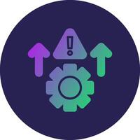 Risk Glyph Gradient Circle Icon Design vector