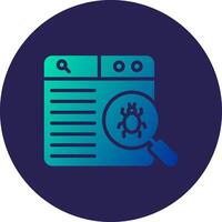 Virus Scan Glyph Gradient Circle Icon Design vector