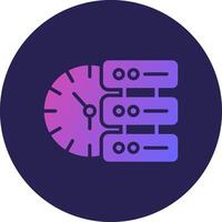 Speedometer Glyph Gradient Circle Icon Design vector