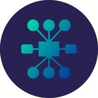 Hierarchy Glyph Gradient Circle Icon Design vector