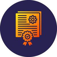 Quality Control Glyph Gradient Circle Icon Design vector