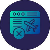 Cancelled Glyph Gradient Circle Icon Design vector