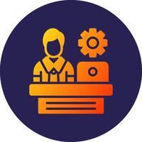 Administrator Glyph Gradient Circle Icon Design vector