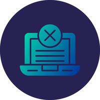 Access Denied Glyph Gradient Circle Icon Design vector