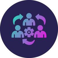 Coordination Glyph Gradient Circle Icon Design vector