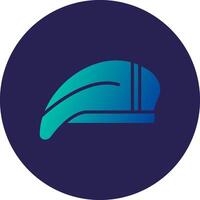 Beret Glyph Gradient Circle Icon Design vector