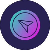 Dm Glyph Gradient Circle Icon Design vector