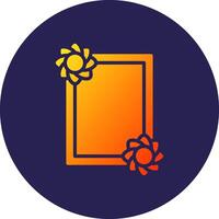Frame Glyph Gradient Circle Icon Design vector