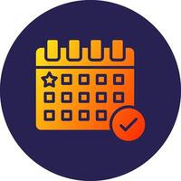 Event Glyph Gradient Circle Icon Design vector