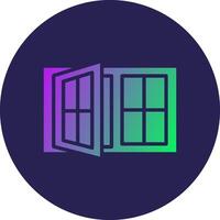 Window Case Glyph Gradient Circle Icon Design vector