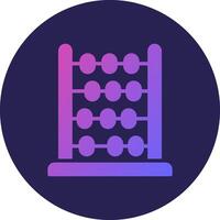 Abacus Glyph Gradient Circle Icon Design vector