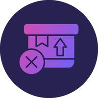 Cancel Glyph Gradient Circle Icon Design vector