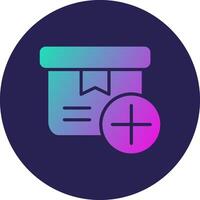Box Glyph Gradient Circle Icon Design vector