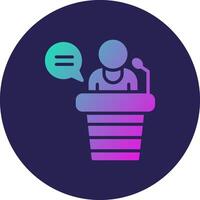 Conferences Glyph Gradient Circle Icon Design vector