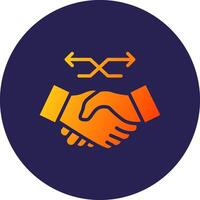 Partner Glyph Gradient Circle Icon Design vector