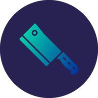 Butcher Knife Glyph Gradient Circle Icon Design vector