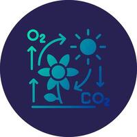 Photosynthesis Glyph Gradient Circle Icon Design vector