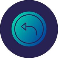 Reply Glyph Gradient Circle Icon Design vector