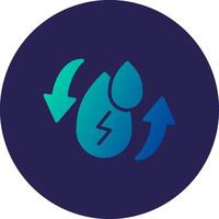 Hydro Power Glyph Gradient Circle Icon Design vector