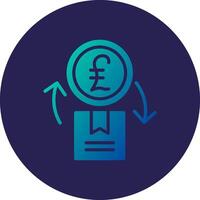 Money Glyph Gradient Circle Icon Design vector