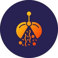 Confetti Ball Glyph Gradient Circle Icon Design vector