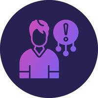 Human Error Glyph Gradient Circle Icon Design vector