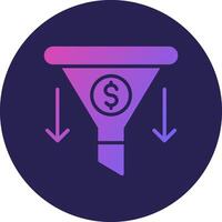 Economy Filtration Glyph Gradient Circle Icon Design vector