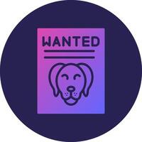 Wanted Glyph Gradient Circle Icon Design vector