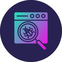 Bug Glyph Gradient Circle Icon Design vector