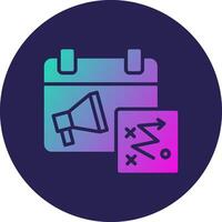 Marketing Strategy Glyph Gradient Circle Icon Design vector