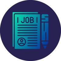 Curriculum Vitae Glyph Gradient Circle Icon Design vector