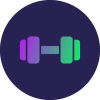 Dumbbell Glyph Gradient Circle Icon Design vector