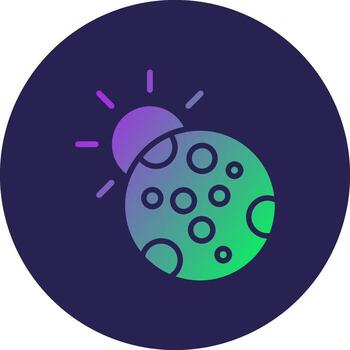 Eclipse Glyph Gradient Circle Icon Design vector