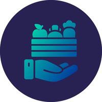 Food Donation Glyph Gradient Circle Icon Design vector