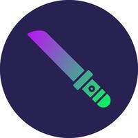 Machete Glyph Gradient Circle Icon Design vector