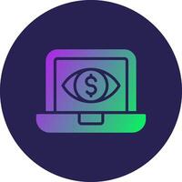 Svg Glyph Gradient Circle Icon Design vector