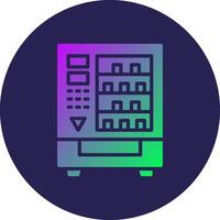 Vending Machine Glyph Gradient Circle Icon Design vector