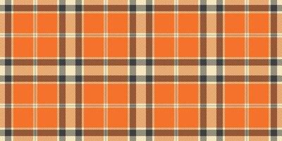 Knot tartan fabric check, stripe pattern texture. Glen seamless background textile plaid in orange and light colors. vector