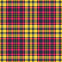 Ragged seamless texture textile, tape tartan background check. Striped plaid pattern fabric in yellow and dark colors. vector